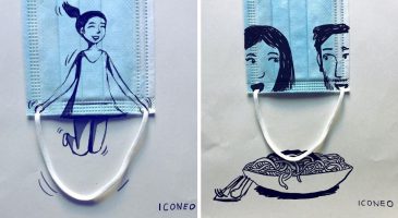 Coronavirus : l'illustrateur Steffen Kraft détourne le masque avec originalité !